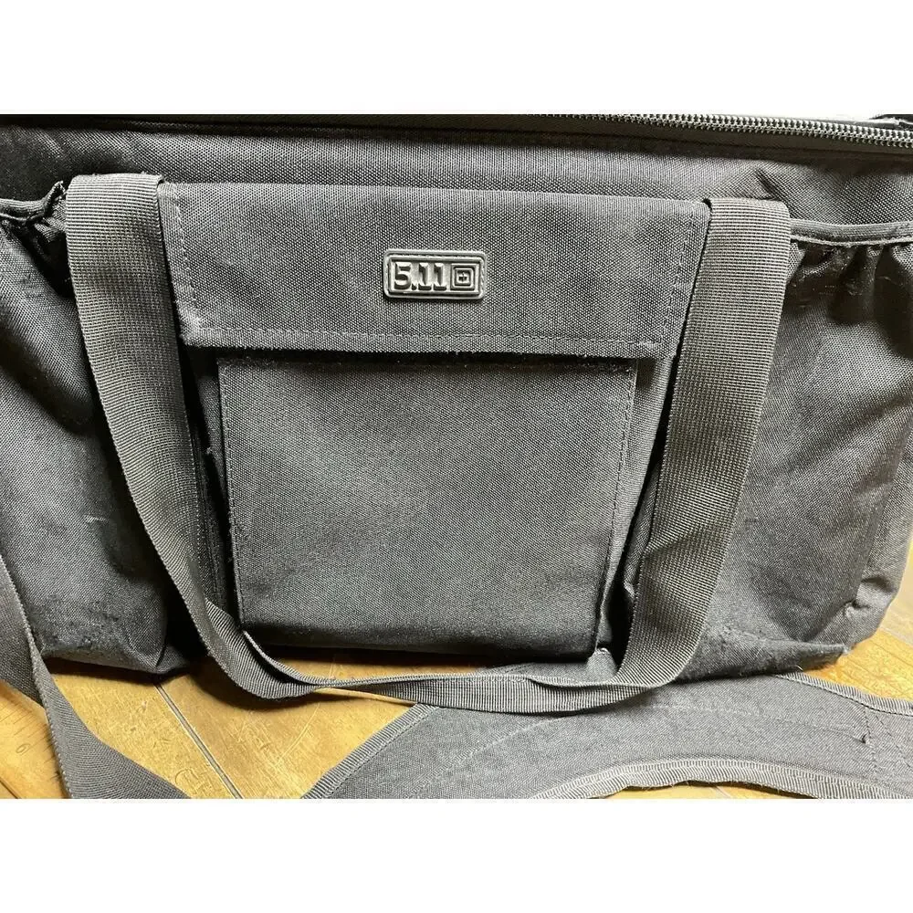 5.11 Patrol Ready Tactical Bag Large Travel Pockets Zippers Black Shoulder Strap